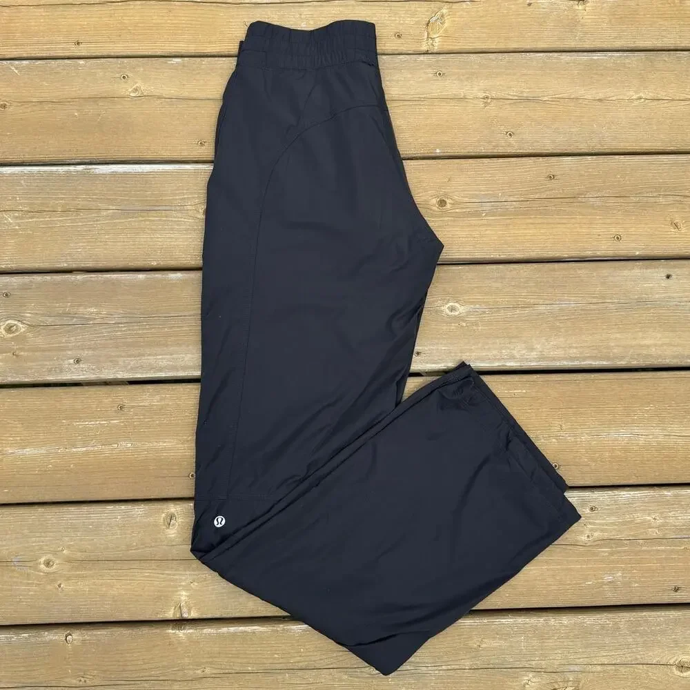 Lululemon Run size 6 RARE DISCONTINUED Dog Runner Lined Pants - Black - Picture 12 of 14